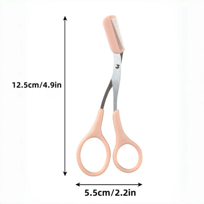 Elegant Pink Eyebrow Trimming Scissors