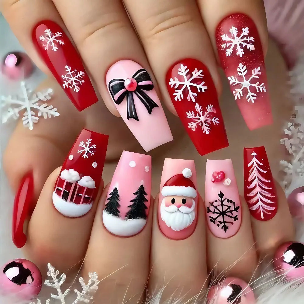 Festive Holiday Nail Art Set