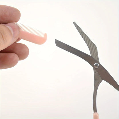 Elegant Pink Eyebrow Trimming Scissors