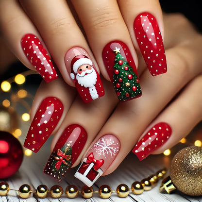 Festive Holiday Nail Art Set