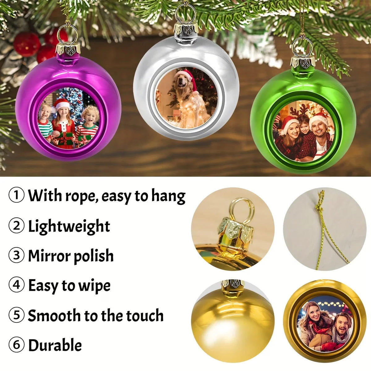 Personalized Photo Christmas Ornaments