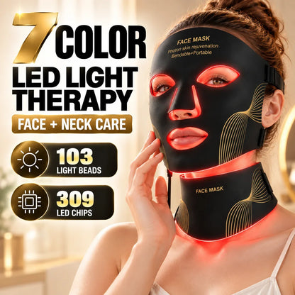 LED Face & Neck Mask – Black
