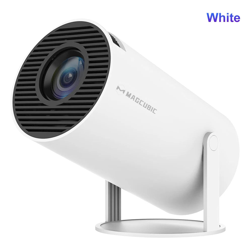 HY300 Pro Portable Projector – White, EU Plug