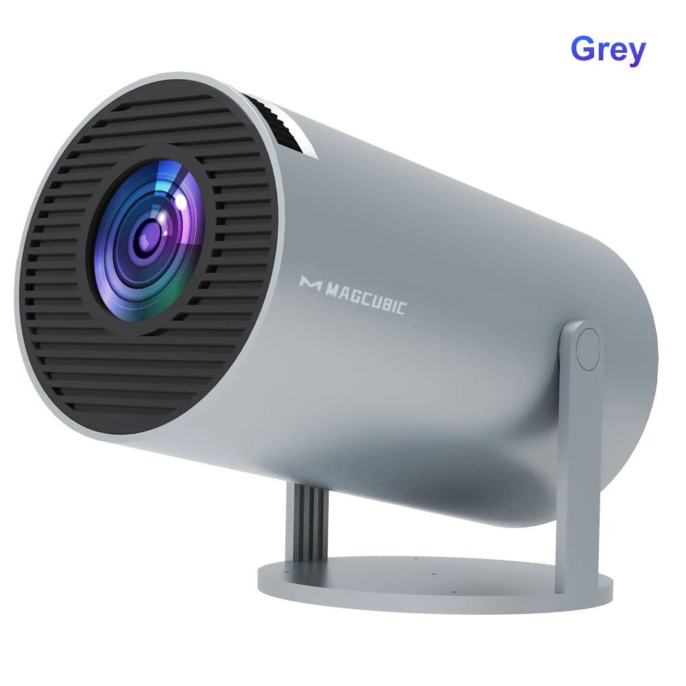 HY300 Pro Portable Projector – White, EU Plug