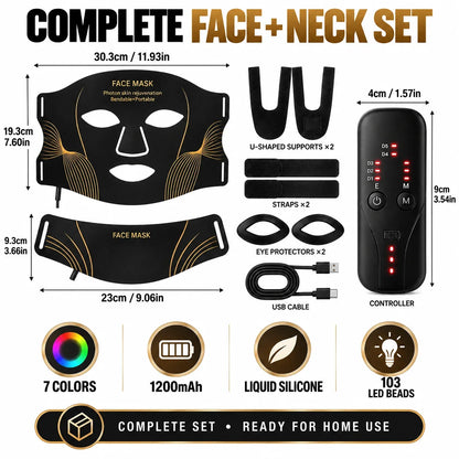 LED Face & Neck Mask – Black
