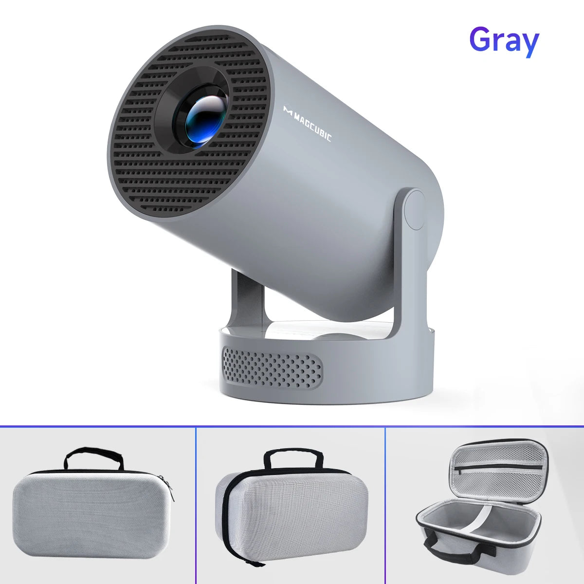HY300 Pro Portable Projector – White, EU Plug