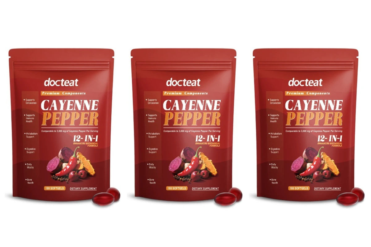 Cayenne Pepper, Berberine & Vitamin E Softgels